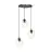 Emibig Pendelleuchte Istar Stahl Schwarz | Geeignet für 3x E27 - Max 10W