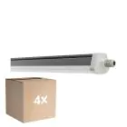 Mehrfachpackung 4x Ledvance Wasserdicht Deckenleuchte Feuchtigkeitsdicht FLEX Durchgangsverdrahtung 42W 6900lm - 865 Tageslichtweiß | 150cm - Ersatz Für 2x58W