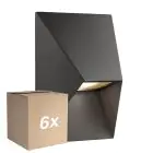 Mehrfachpackung 6x Nordlux Pontio Wandleuchte Aluminium Schwarz | IP54 - Geeignet Für 1x GU10